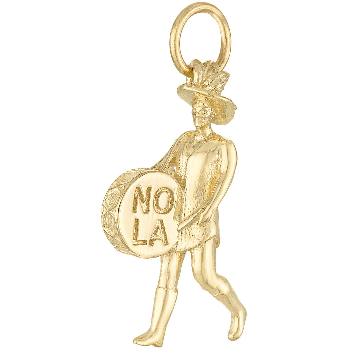 Mardi Gras Musician 14K Gold Charm